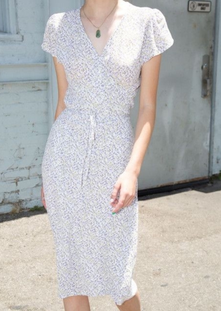 brandy melville floral wrap dress